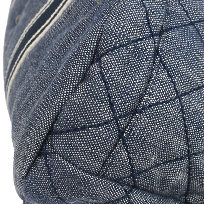 Chanel 2016-2017 Blue Quilted Denim Airlines Buckle 2way Shoulder Tote Handbag
