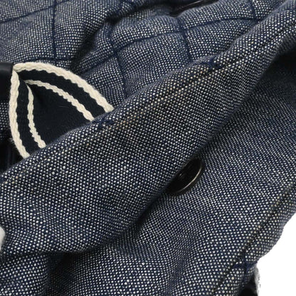 Chanel 2016-2017 Blue Quilted Denim Airlines Buckle 2way Shoulder Tote Handbag