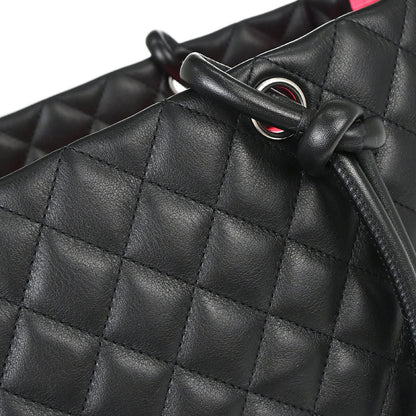 Chanel Black Calfskin Cambon Ligne Tote Handbag