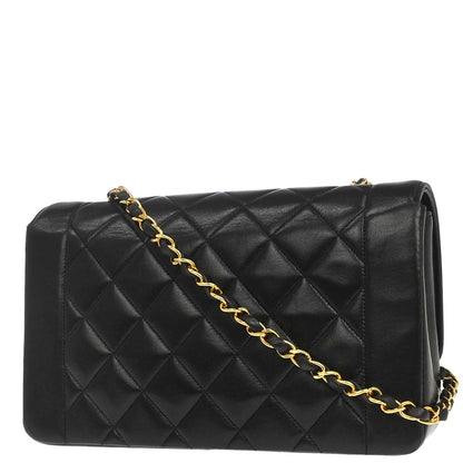 Chanel Black Lambskin Medium Diana Shoulder Bag