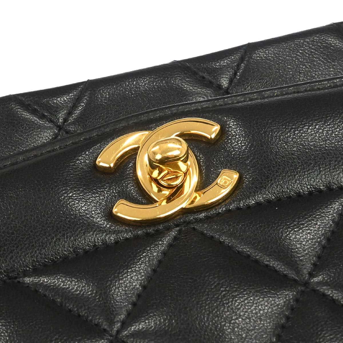 Chanel Black Lambskin Medium Diana Shoulder Bag