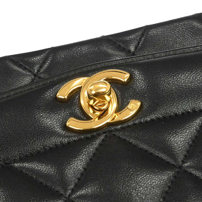Chanel Black Lambskin Medium Diana Shoulder Bag
