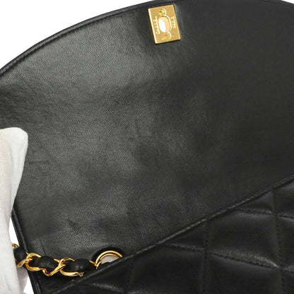 Chanel Black Lambskin Medium Diana Shoulder Bag