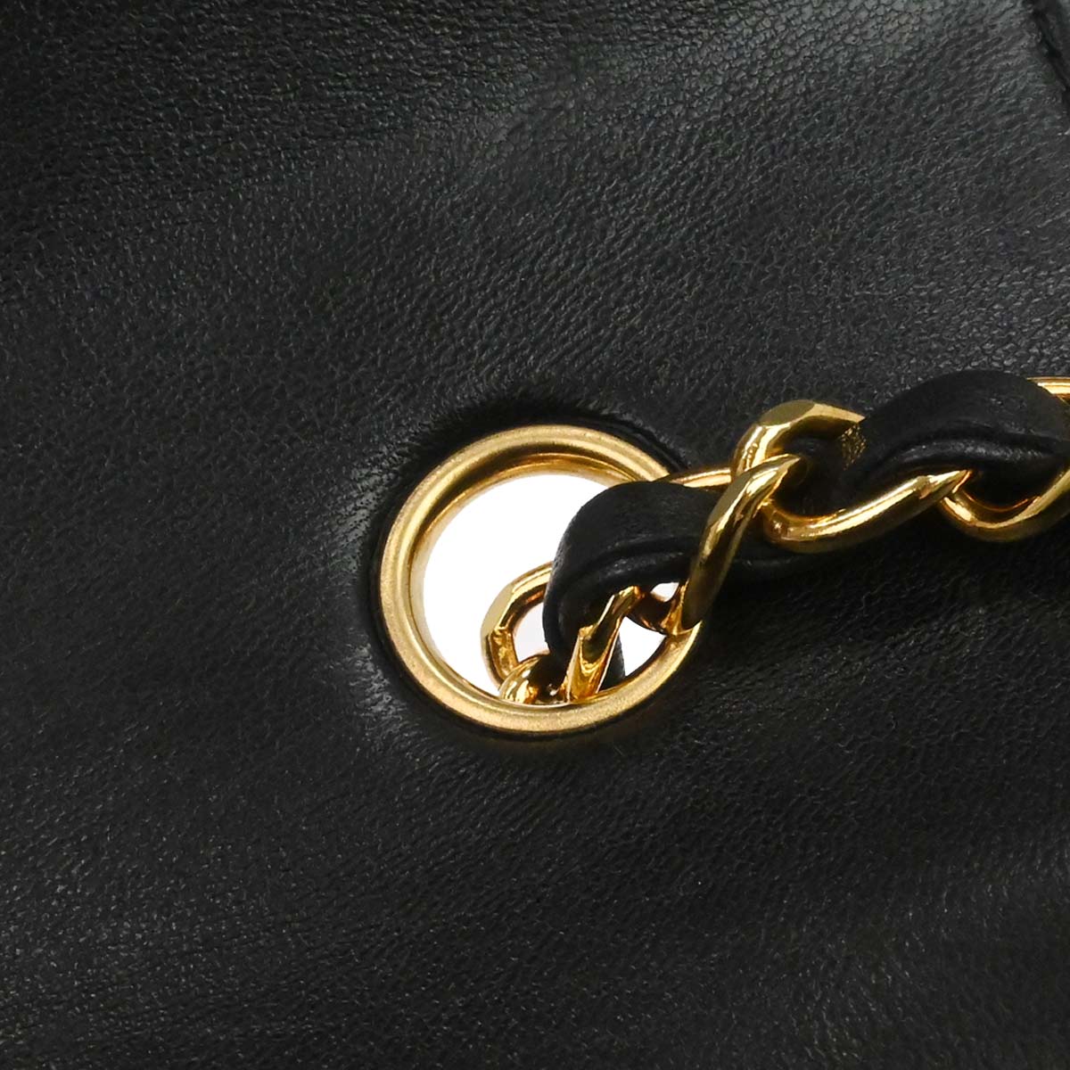 Chanel Black Lambskin Medium Diana Shoulder Bag