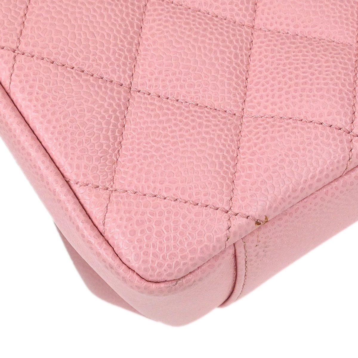Chanel Pink Caviar Skin Grand Shopping Tote GST Chain Handbag