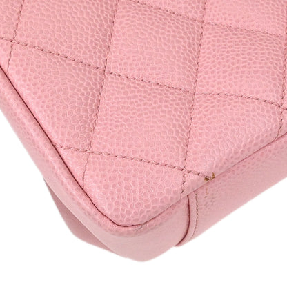 Chanel Pink Caviar Skin Grand Shopping Tote GST Chain Handbag