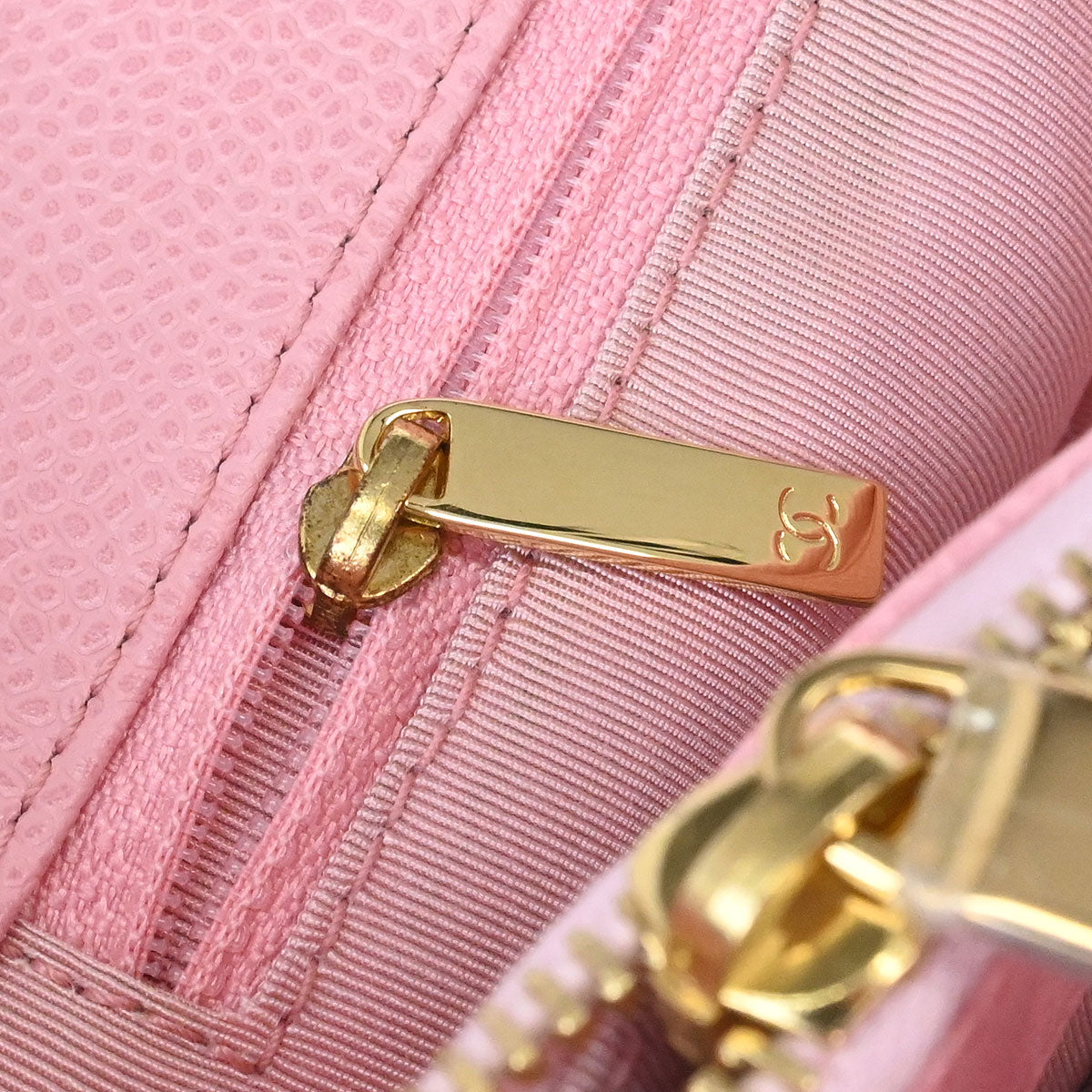 Chanel Pink Caviar Skin Grand Shopping Tote GST Chain Handbag