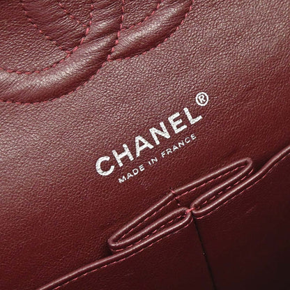 Chanel 2014 Black Caviar Skin Medium Classic Double Flap Shoulder Bag