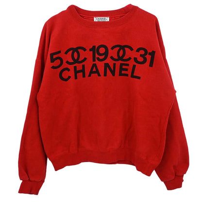 Chanel Long Sleeve Top Sweater Red