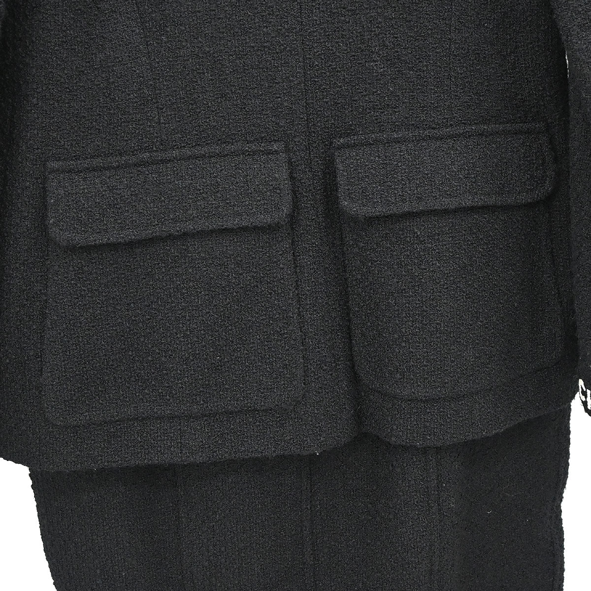 Chanel 1995 Setup Suit Jacket Skirt Black #42