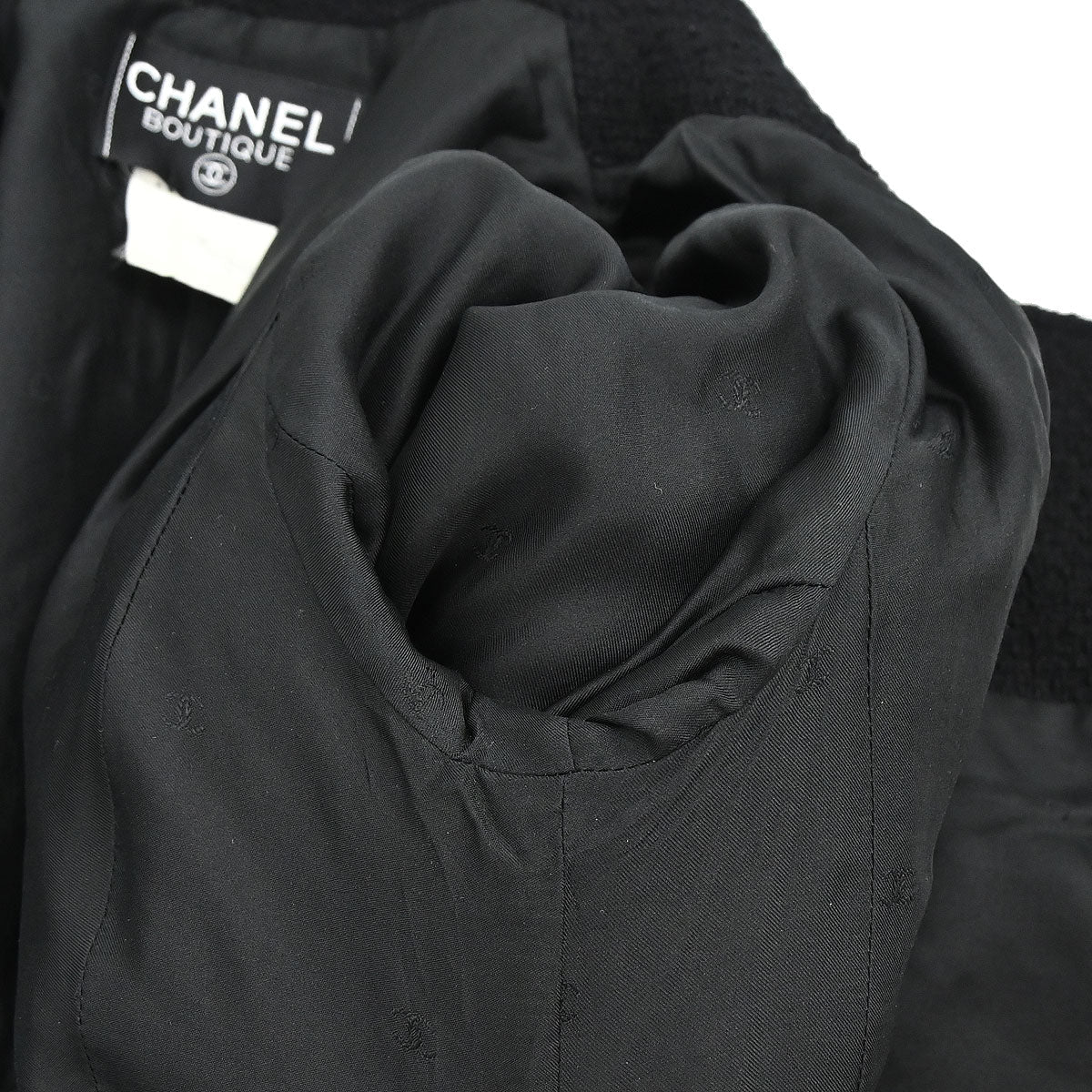 Chanel 1995 Setup Suit Jacket Skirt Black #42