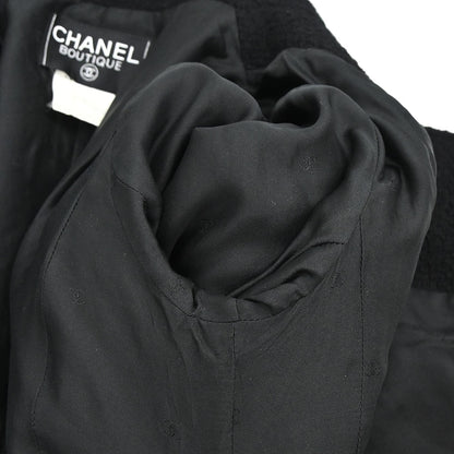 Chanel 1995 Setup Suit Jacket Skirt Black #42