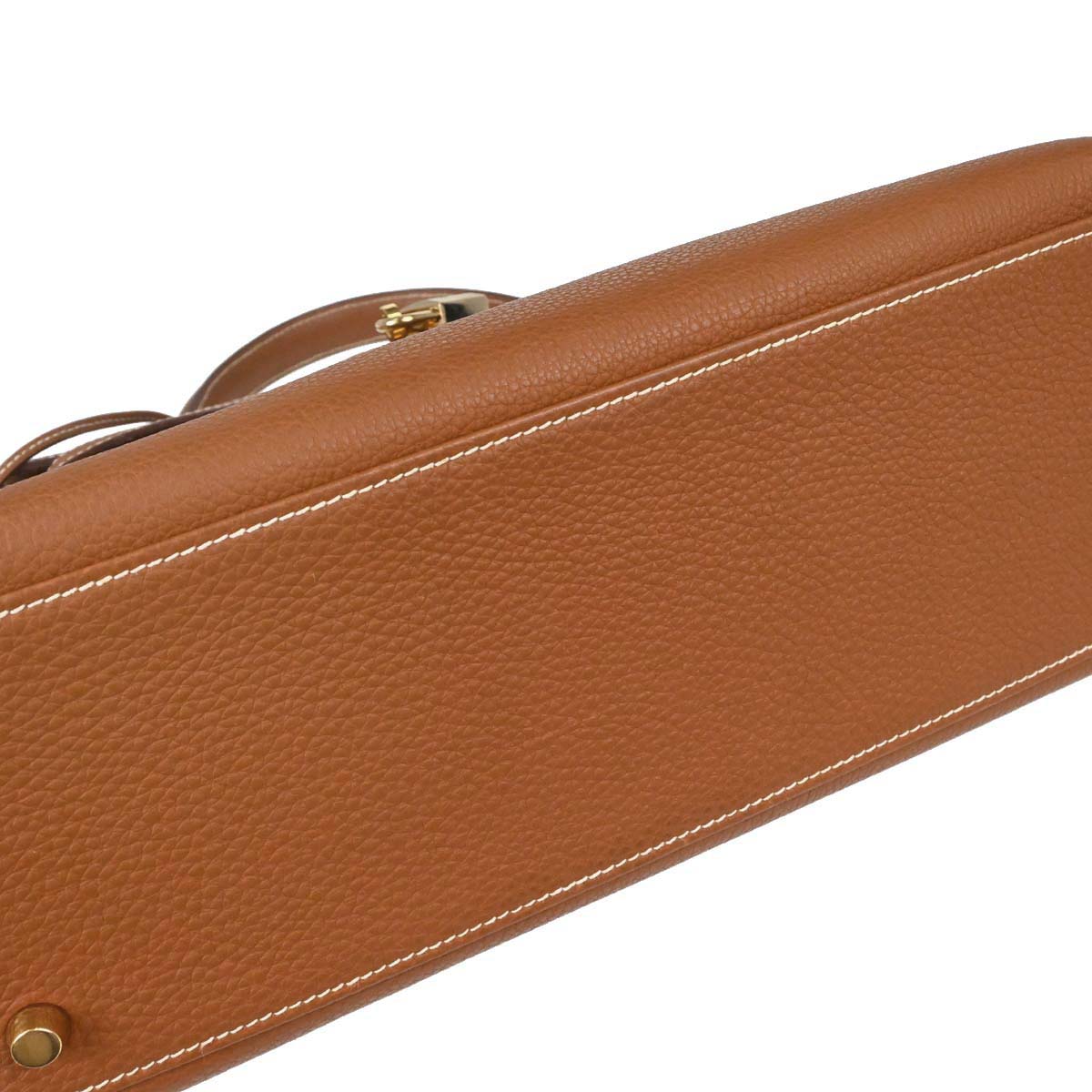 Hermes Gold Togo Kelly 28 Sellier 2way Shoulder Handbag