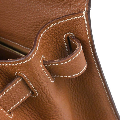 Hermes Gold Togo Kelly 28 Sellier 2way Shoulder Handbag