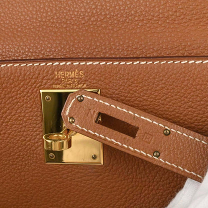 Hermes Gold Togo Kelly 28 Sellier 2way Shoulder Handbag