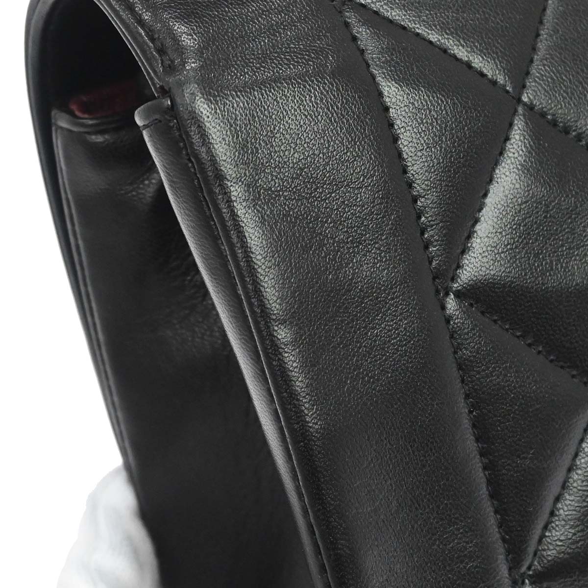 Chanel 1994-1996 Black Lambskin Small Diana Shoulder Bag