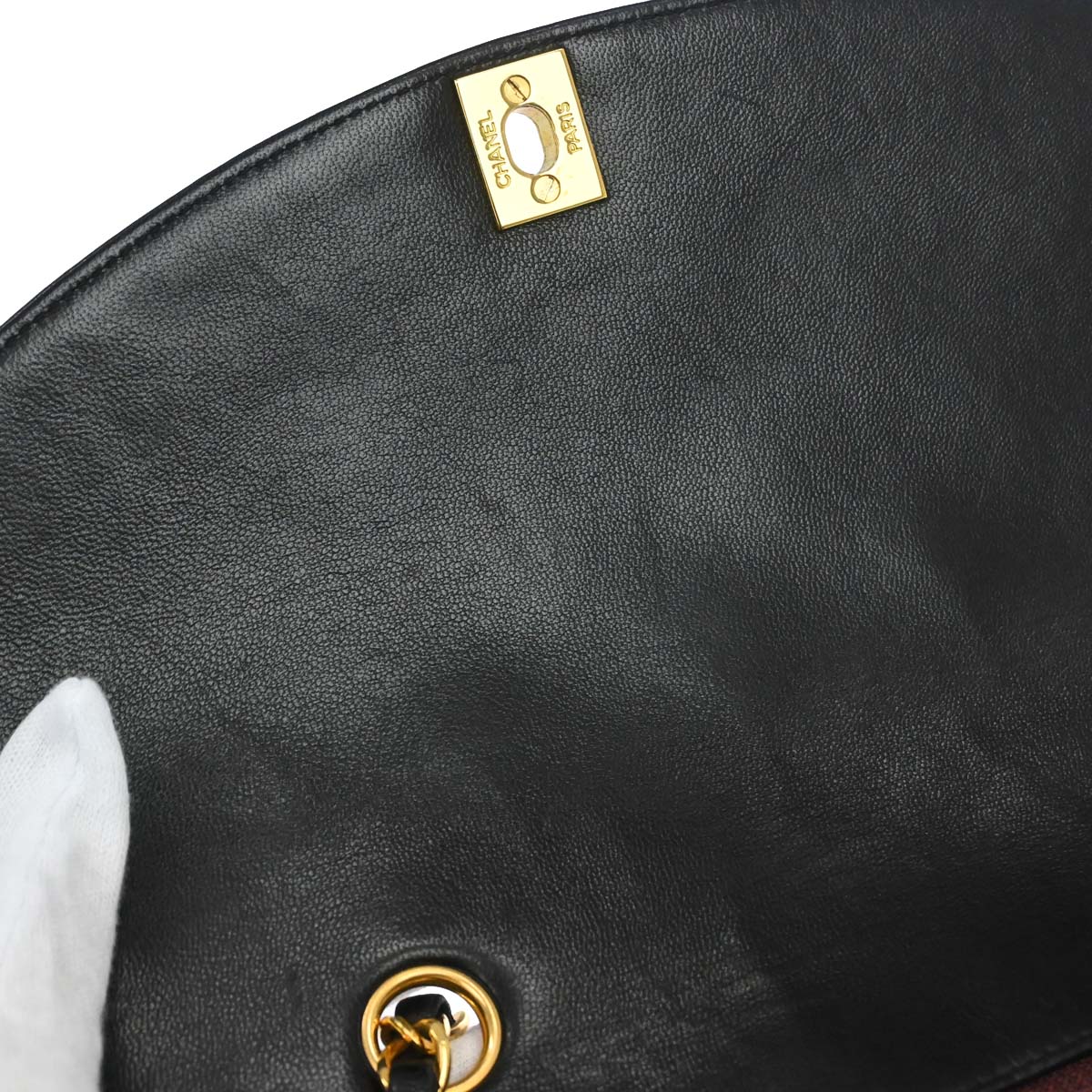 Chanel 1994-1996 Black Lambskin Small Diana Shoulder Bag