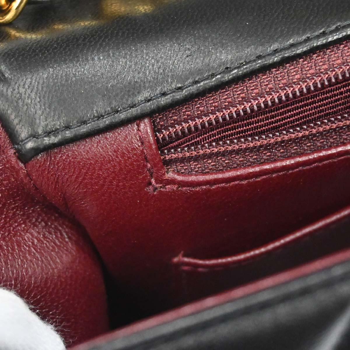 Chanel 1994-1996 Black Lambskin Small Diana Shoulder Bag