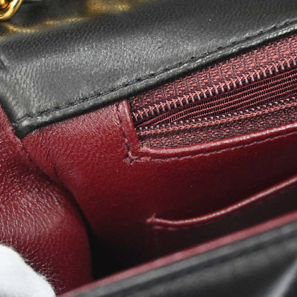 Chanel 1994-1996 Black Lambskin Small Diana Shoulder Bag