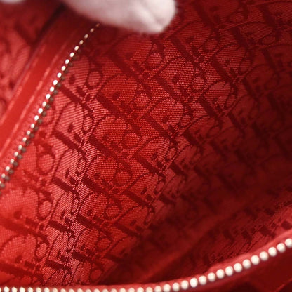 Christian Dior Red Lambskin Medium Lady Dior Cannage 2way Shoulder Handbag