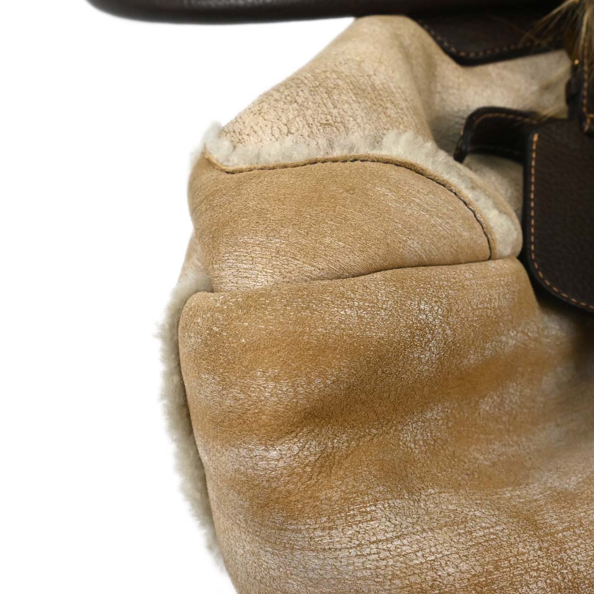 Prada * Beige Mink Fur Tote Handbag