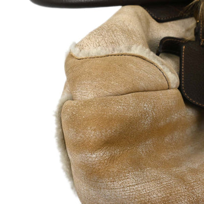 Prada * Beige Mink Fur Tote Handbag