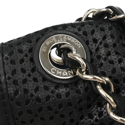 Chanel 2014-2015 Black Perforated Calfskin Up in the Air Shoulder Bag