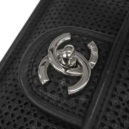 Chanel 2014-2015 Black Perforated Calfskin Up in the Air Shoulder Bag