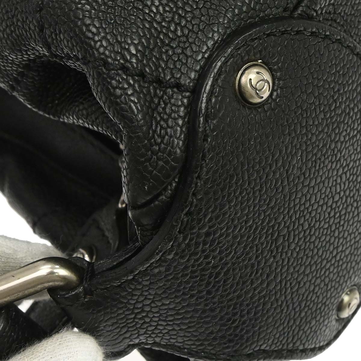 Chanel 2005-2006 Black Caviar Skin Handbag