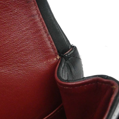 Chanel 1989-1991 Black Lambskin Medium Classic Double Flap Shoulder Bag