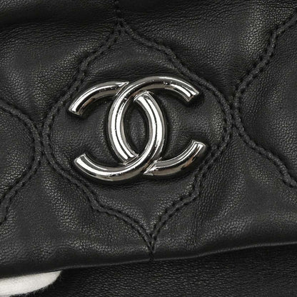 Chanel 2008-2009 Black Lambskin Tote Shoulder Bag