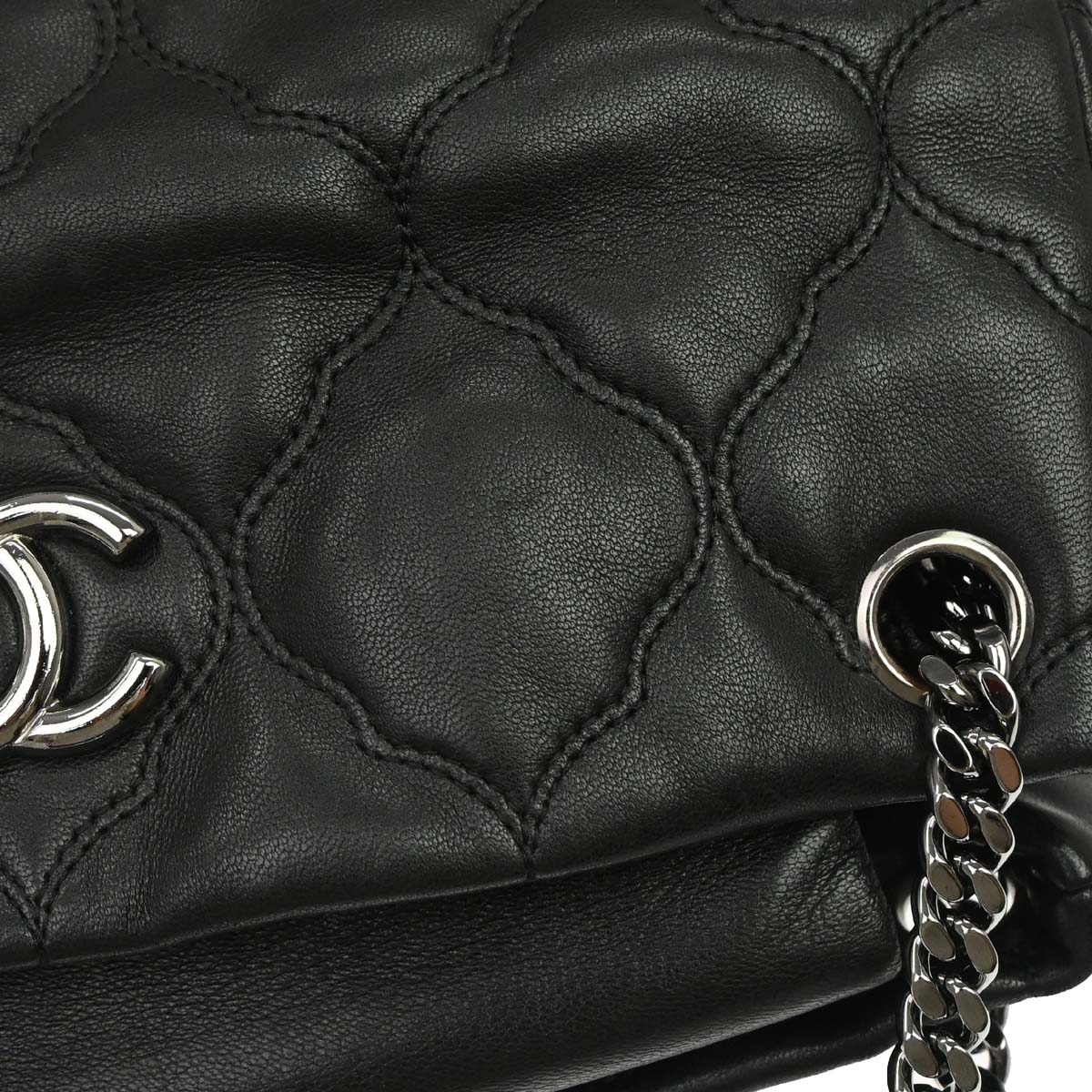 Chanel 2008-2009 Black Lambskin Tote Shoulder Bag