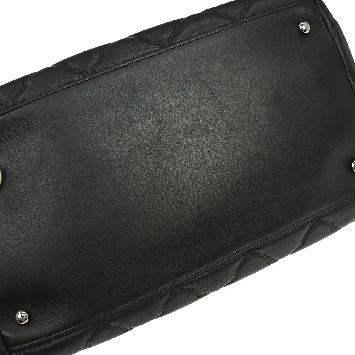 Chanel 2008-2009 Black Lambskin Tote Shoulder Bag