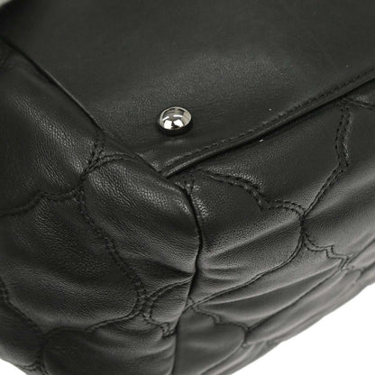 Chanel 2008-2009 Black Lambskin Tote Shoulder Bag
