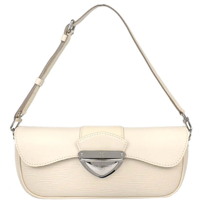 Louis Vuitton White Epi Pochette Montaigne Handbag M5929J