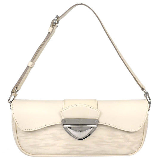 Louis Vuitton White Epi Pochette Montaigne Handbag M5929J