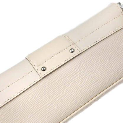 Louis Vuitton White Epi Pochette Montaigne Handbag M5929J