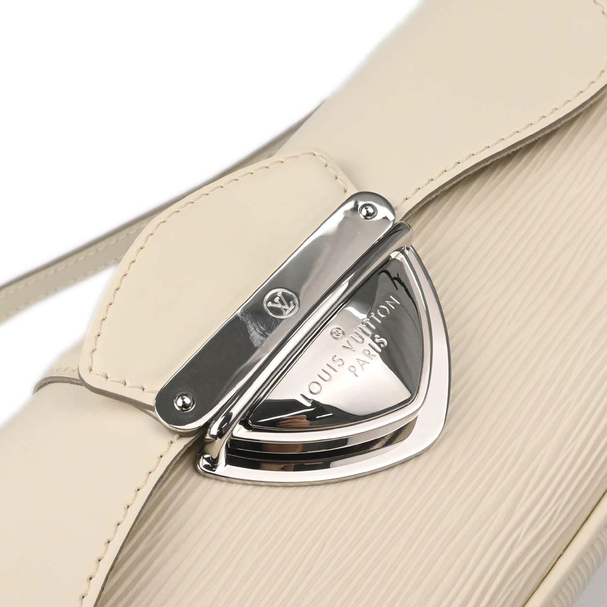 Louis Vuitton White Epi Pochette Montaigne Handbag M5929J