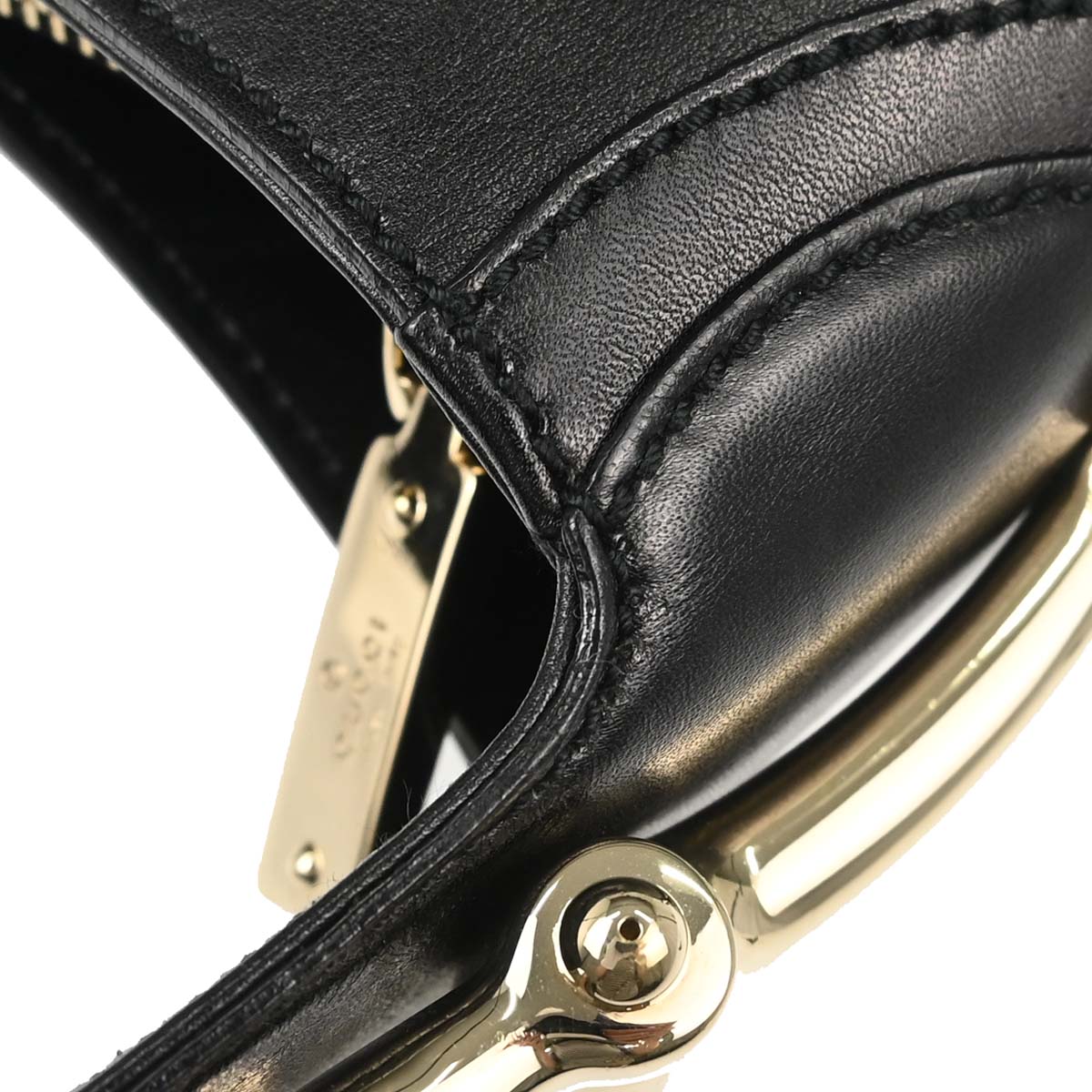 Gucci Black Leather Horsebit Hobo Handbag