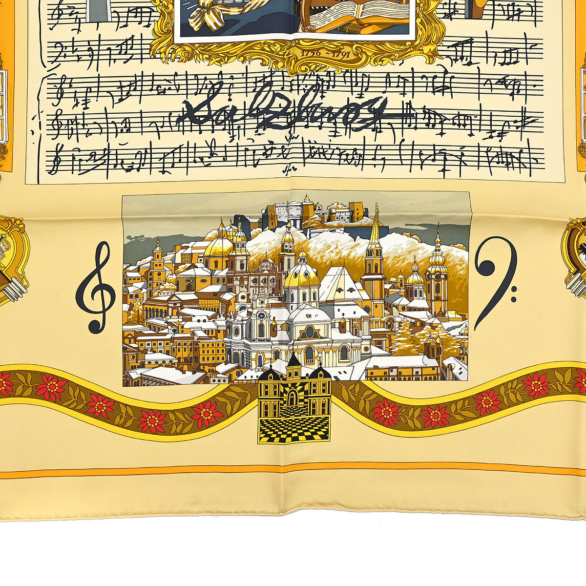 Hermes Scarf Carre 90 In Salzburg Beige Small Good