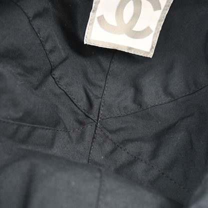 Chanel Sport Line Black Nylon #M Cap Hat Small Good