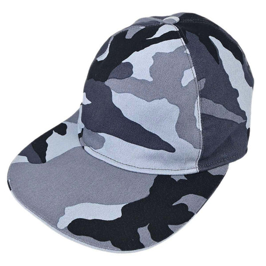 Christian Dior Blue Camouflage Cap Hat #56 Small Good