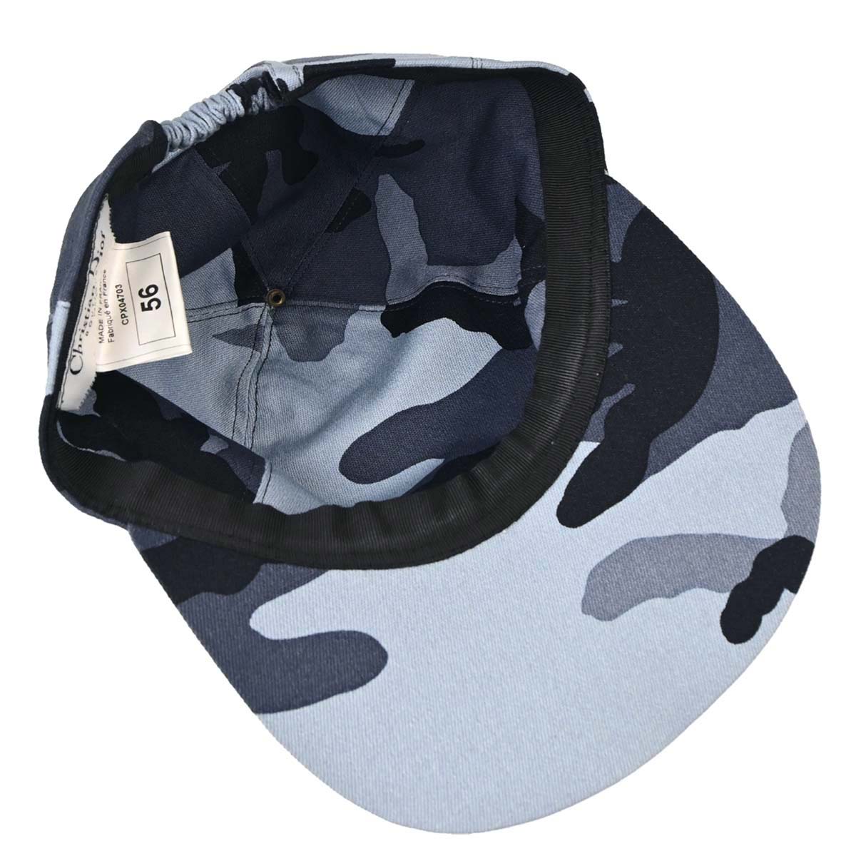 Christian Dior Blue Camouflage Cap Hat #56 Small Good