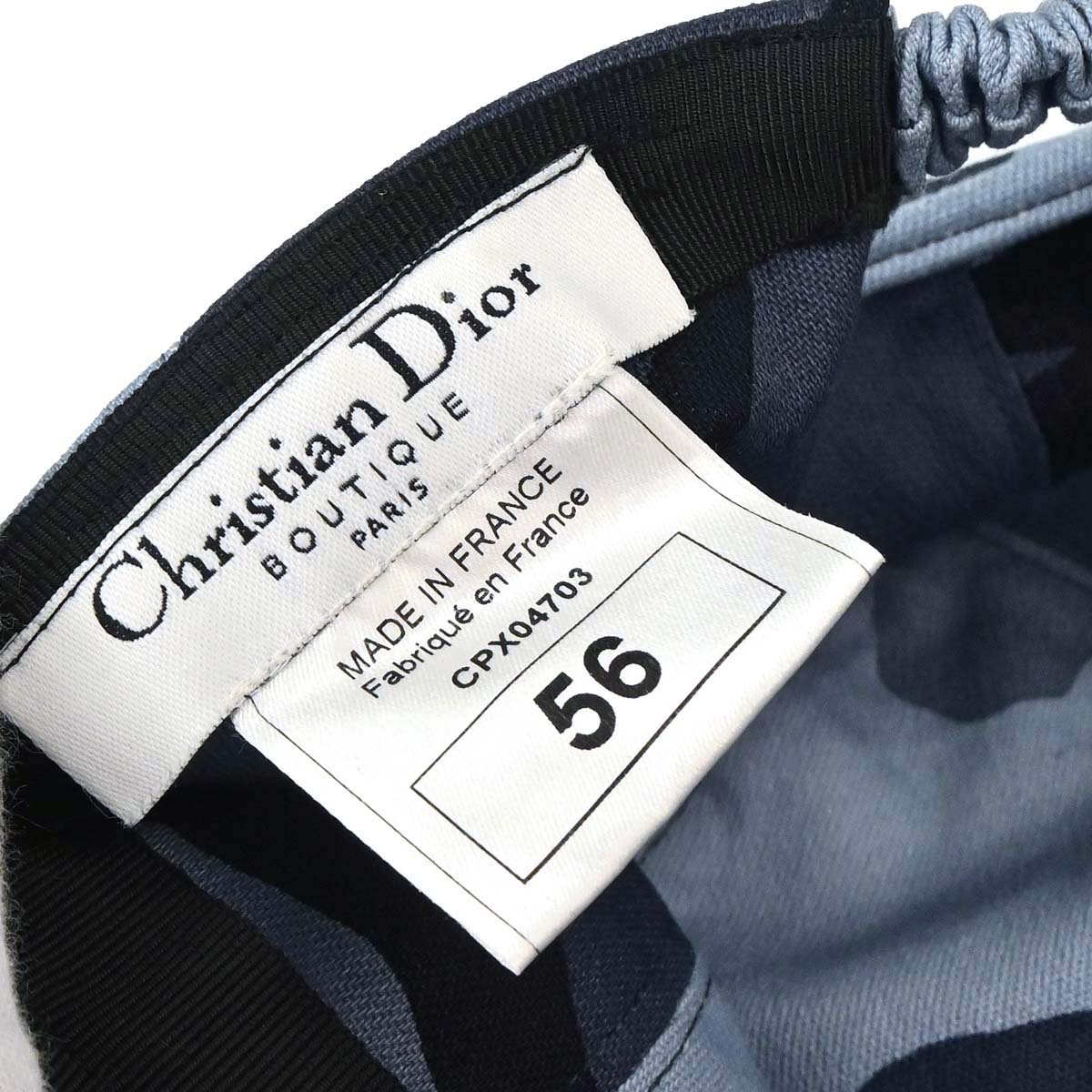Christian Dior Blue Camouflage Cap Hat #56 Small Good