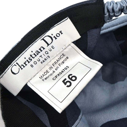 Christian Dior Blue Camouflage Cap Hat #56 Small Good
