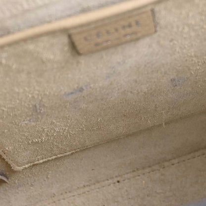 Celine Beige Leather Nano Luggage 2way Shoulder Tote Bag