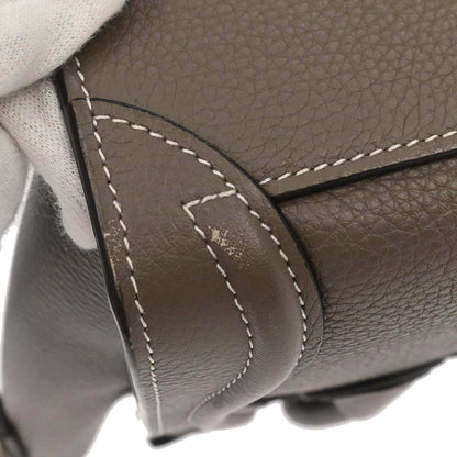 Celine Brown Leather Nano Luggage 2way Shoulder Tote Bag