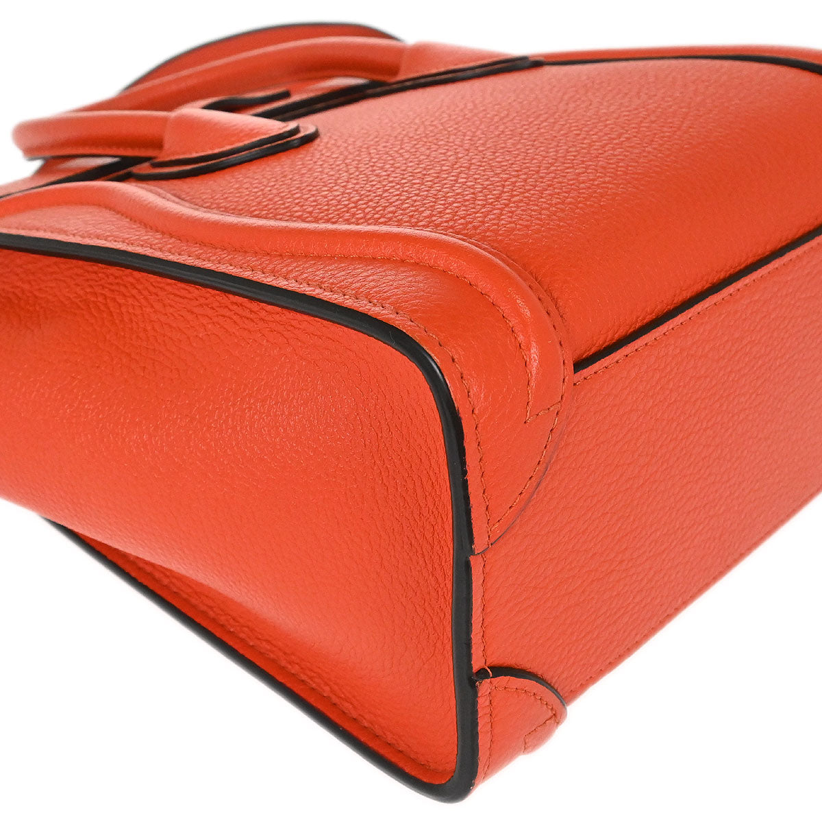Celine Orange Nano Luggage 2way Shoulder Tote Bag