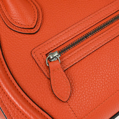 Celine Orange Nano Luggage 2way Shoulder Tote Bag