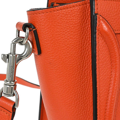 Celine Orange Nano Luggage 2way Shoulder Tote Bag